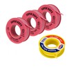 PROCURU 4-Pack- Professional Grade Pipe Thread Sealant 4-Mil Teflon Tape,