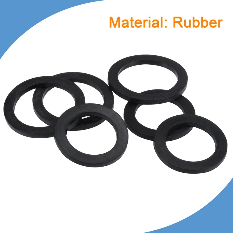 sourcing map Rubber Flat Washers 35mm 40mm OD 24mm 30mm