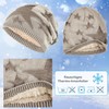 Compagno Stars Winter Warm Lined Beanie Woven Pattern One Size