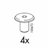 Nut Metric Sleeves Part # 100673 (4 Pack) for IKEA