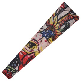 Fake Tattoo Adults Arm Sleeve Skull and Rose Design (T22)