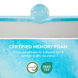 Emerspring 6 Inch Twin Cooling Memory Foam Mattress for Pressure Relief, Bed in a Box, Medium Firm Support, CertiPUR-US Certified