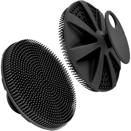 Cepillo Corporal de Silicona Textura Suave Color Negro
