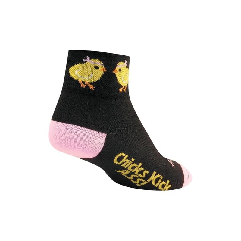 SockGuy Womens 2" Chick Fu Cycling/Running Sock Chick Fu Small/Medium