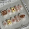 Sweet Bear Cafe Handmade Nail Tips - Short Square /