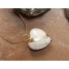 Kintsugi Petite 5/8" White Howlite Broken Heart Mended with 23k