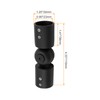 Jiozermi 2 Packs Heavy Duty Curtain Rods Connector, Black Adjustable