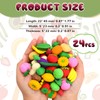 24 Pcs Mini Fruit Vegetable Erasers, 3D Fruit Pencil Erasers,