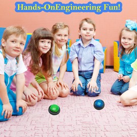 Gelabur 2-Pack Buzzers for Trivia Games, Answer Buzzers for Classroom, Family Feud Jeopardy Buzzer, Game Buzzers with Lights and Sound for Classroom, Game Show Buzzer Buttons