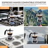 Clear Plastic Moka Pot 6 Cup 300ml Stainless Steel Coffee