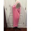 Silky Sleeveless Nightgown w/Robe Embroidery Lace Floral Design Hot Pink