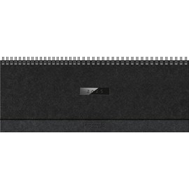 BRUNNEN Landscape Appointment Book Model 774 (2025) "Suburb Streets", 2 Pages = 1 Week, 326 × 102 mm, 112 Pages, Natural Cardboard with Extended Back Panel, Black