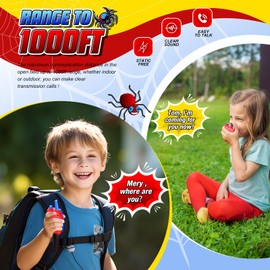 Toyokid Children's Toy from 3 4 5 6 7 8 9 10 Years, Spider Walkie Talkie Gift 3-10 Years Boy Walky Talky Children Outdoor Toy from 3-10 Years Girls Birthday Gift for Girls