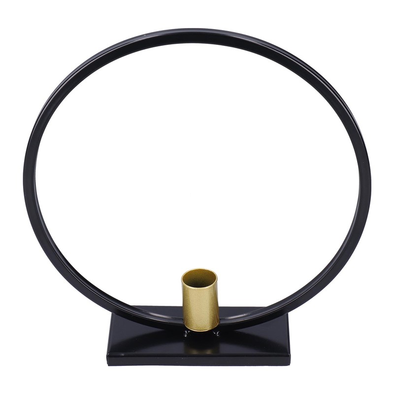 Simple Round Candle Holder Wrought Iron Home Candlestick for Dinner