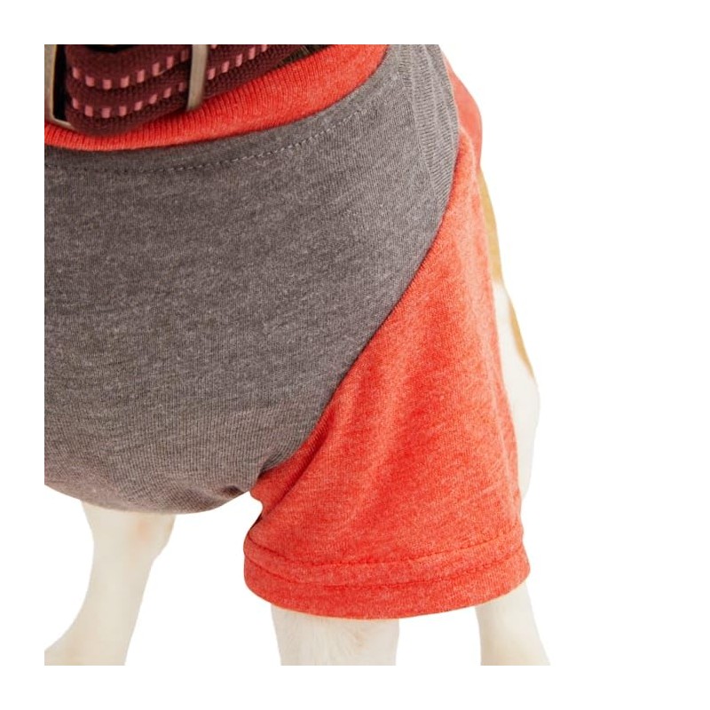 Reddy Grey/Red Cooling Dog Tee, Medium