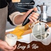 PowerLix Powerful Handheld Milk Frother With Stand Battery Operated