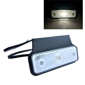 MelTruck® White LED Outline Light Marker Light Position Light 12 V 24 V Truck Trailer