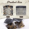 Tavvke 4 Pcs French Side Combs, Small Plastic Hair Combs,