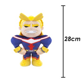 VFM - My Hero All Might Soft Toy Japanese Manga Character Plush Stuffed Toy Plush Toy Cute Stuffed Plushie, Gifts for Birthday, Valentine's Day Chirstmas - 28cm Multi-Coloured