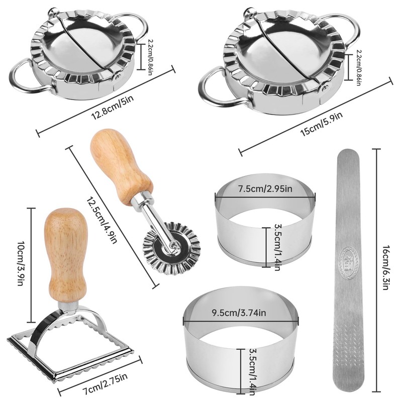 Ezydka Dumpling Maker Set 7Pcs Stainless Steel Dumpling Mould Dumpling