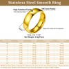Bestyle 6mm Gold Wedding Band Ring Men Women Minimalist Plain