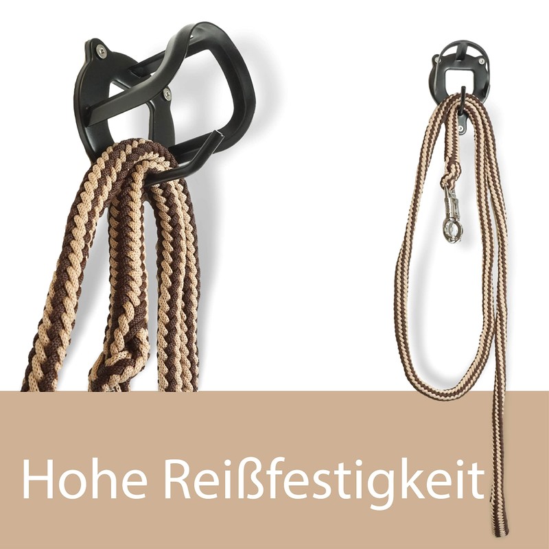 Pferdelinis Horse Lead Rope, 2m, Brown/Beige, Pre-braided Polypropylene