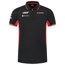 CMC Motorsports Haas Racing F1 2024 Men's Team Fitted Polo Shirt Black