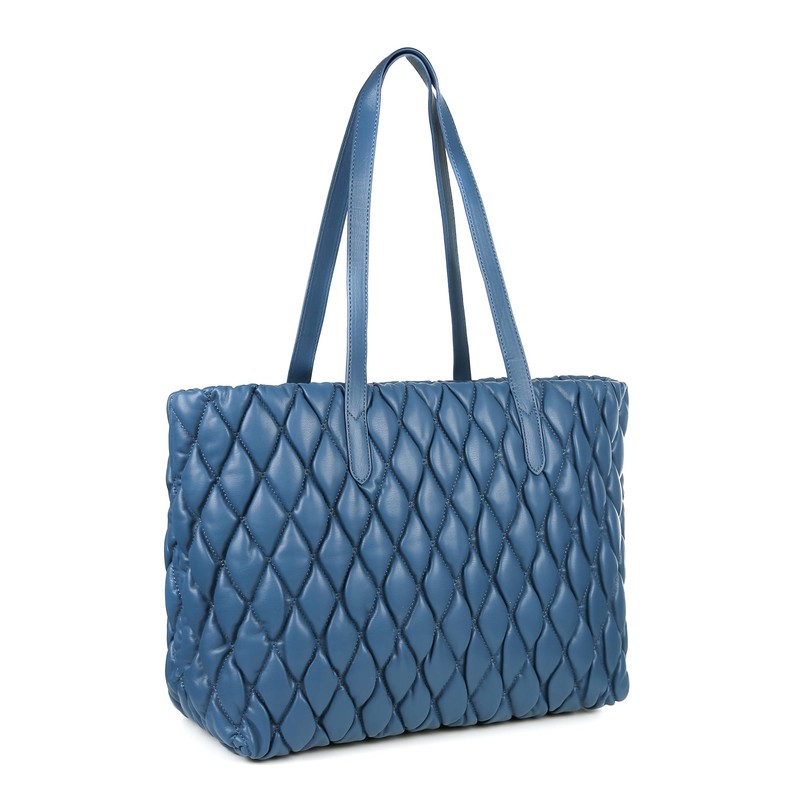 Tecpex Quilted Puffer Tote, Cotton Padded and Foldable Travel Handbag
