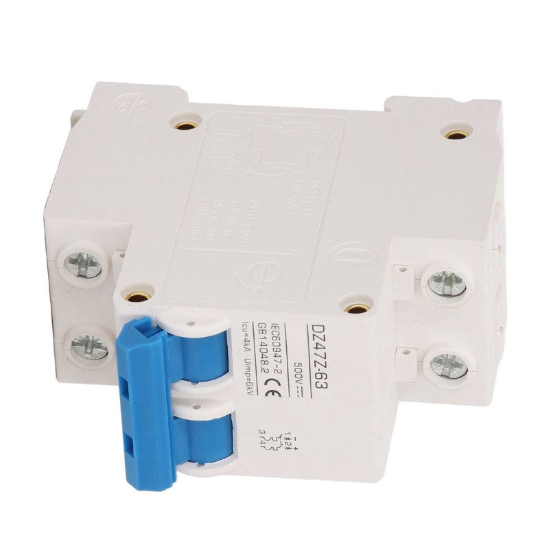 2P Mini DC Circuit Breaker 4kA Icu 6kV Uimp Fast