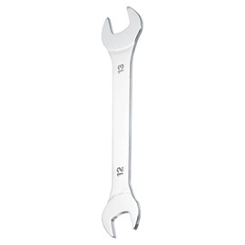sourcing map Super Thin Open End spanners Metric, 12mm x 13mm, Slim Chrome-Vanadium Steel Wrench Tool for Tight Spaces Repair