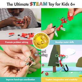 The Off Bits Stem Building Toys, Educational Build Your Own Monkey Robot Toy for Kids Age 6 7 8 9+ Year Old Boys and Girls, Animal Stem Toys Engineering Kit, Construction Toys Steam Gift