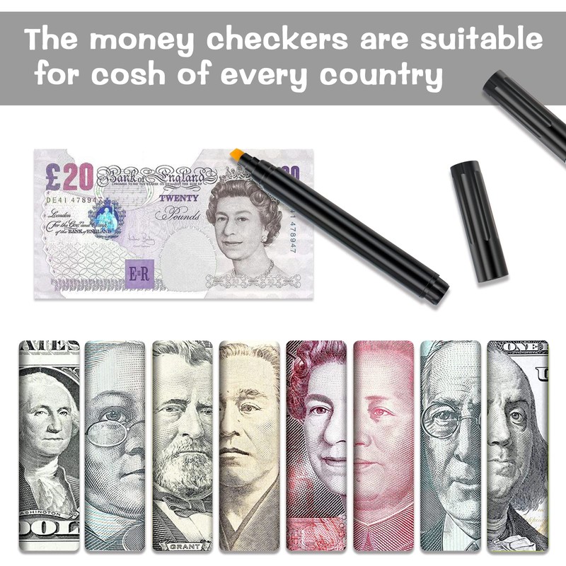 Aphrordity Pack of 4 Counterfeit Money Tester for US Dollars,