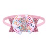 Glitter Pink Birthday Bow Headband for Baby Girls 1-6 Years