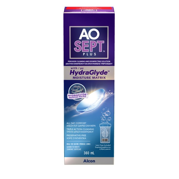AO SEPT PLUS with Hydraglyde 360 ml with case