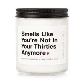 LUMELOOM 40th Birthday Gifts Women, 40 Year Old Birthday Gifts for Women, 9oz Aromatherapy Lavender Scented Candle, 1984 Birthday Gifts, Funny 40th Birthday Gifts, Decorations for Women, Sister