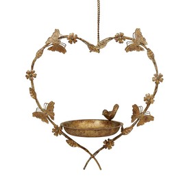 Bird Feeder Dish Hanging Heart Butterfly Anniversary Autumn Gardening Gift