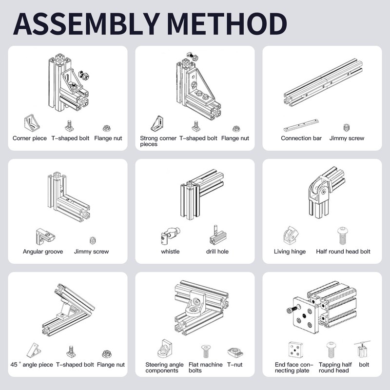 12pcs 1220mm T Slot 2020 Aluminum Extrusion European Standard Anodized