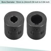 sourcing map Flexible Coupling Shaft 15 mm to 24 mm