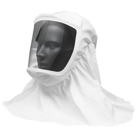 Full Face PAPR Hood with Integrated Head Suspension, Sealed Protective Respirator Hood for Powered Air Purifying System, Anti-Dust Lightweight Respirator Parts for Painting, Chemical, Industrial Use