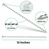 EISENSP 12 Inch Galvanized Landscape Stakes - 50pcs Spiral Metal