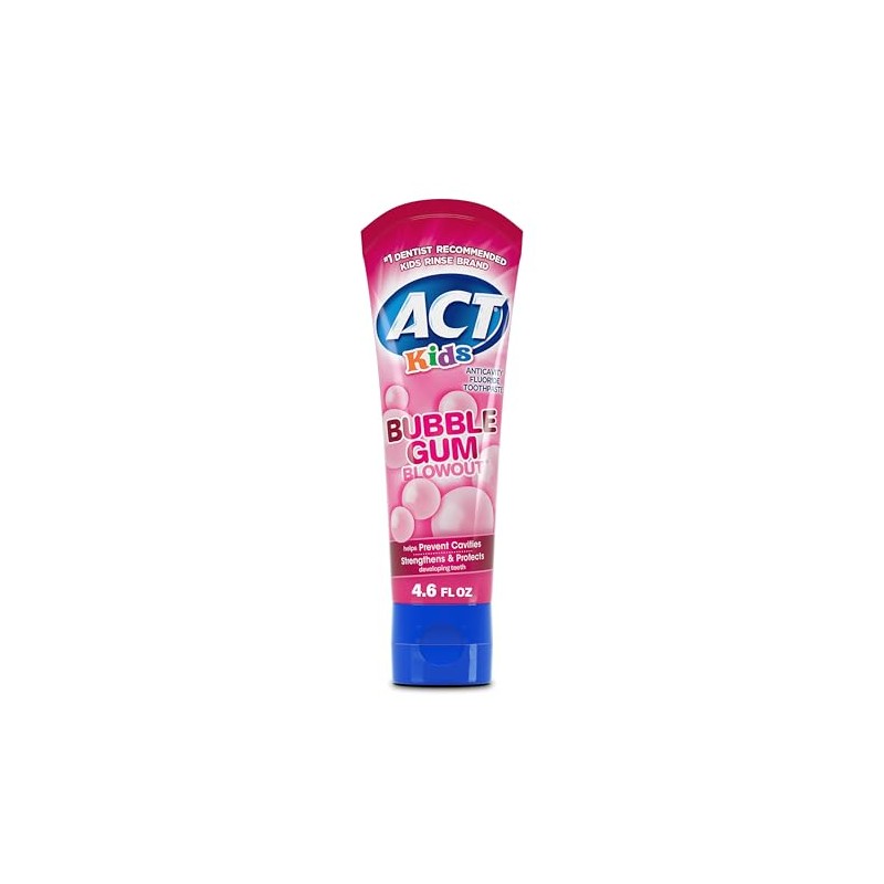 ACT Kids Bubblegum Blowout Toothpaste 4.6 ounce (Pack of 3)
