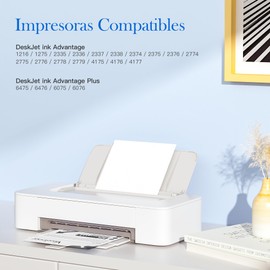Valuetoner Cartucho de Tinta de Mayor Capacidad 667XL Repuesto para HP 667 667XL 667 XL Compatible con HP DeskJet Ink Advantage 2374 1275 2375 2376 2775 2776 y DeskJet Plus 6475 6476 6075 (2 Negro)