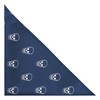 King & Priory Pocket Square Embroidered Skull Design Navy Blue