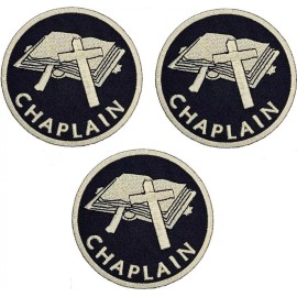 Quality Patch shop CHAPLAIN CHRISTIANS EMBROIDERED PATCH  | 3PC Bundle iron On Sew  3"X3"