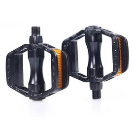 ThinkTop Kids Bike Pedal 1/2-Inch Ultra Strong Aluminium Alloy Anti-Slip with reflector, Children Bicycle Pedals Platform Flat Fit for 12" 14" Boys Girls Bike