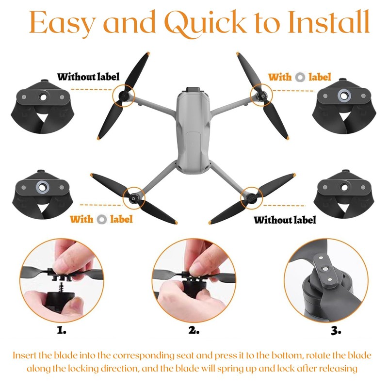 4Pcs Spare Propellers Compatible with DJl Air 3 / Air