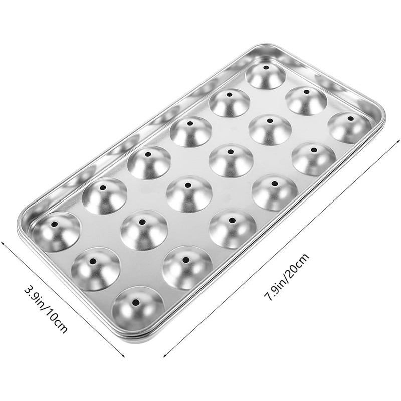Stainless Steel Ice Cube Trays, 4 Pack with 72 Round