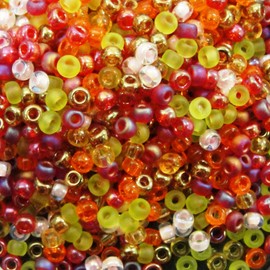Miyuki Round Seed Beads Size 8/0 22g Tango Mix