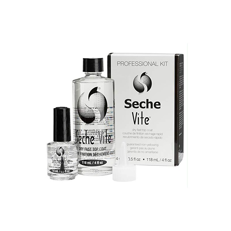 Seche Vite Dry Fast Top Coat High Shine Professional Kit