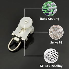 TSBSHum 20 Pack Ceiling Roller, Sliding Curtain Gliders with Wheels, Ideal for Curtain Tracks for Ceiling and Room Divider